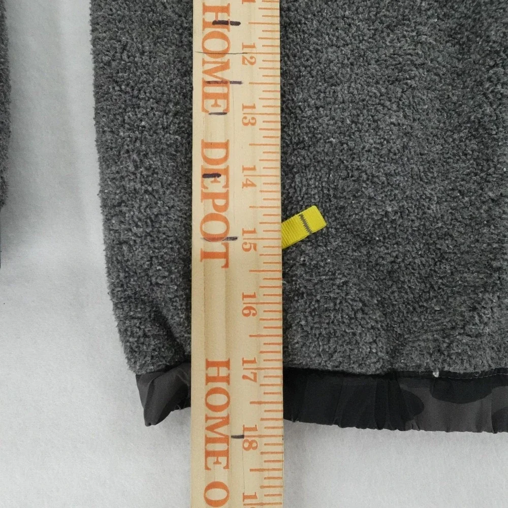The North Face Jacket Boys‎ XS 6 Gray Camo Sherpa Fleece Full Zip Outdoor Coat